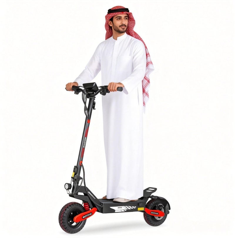 سكوتر كهربائي GT06، سرعة قصوى 55 كم/ساعة ومدى أقصى 65 كم، محرك 1200 واط، نظام تعليق مزدوج، نظام منع الانزلاق TCS، حمولة قصوى 150 كجم، قابل للطي - Image 1